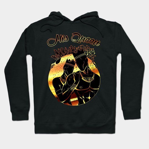 King and Queen Of The Stars - Black Gold His Queen Hoodie by kenallouis